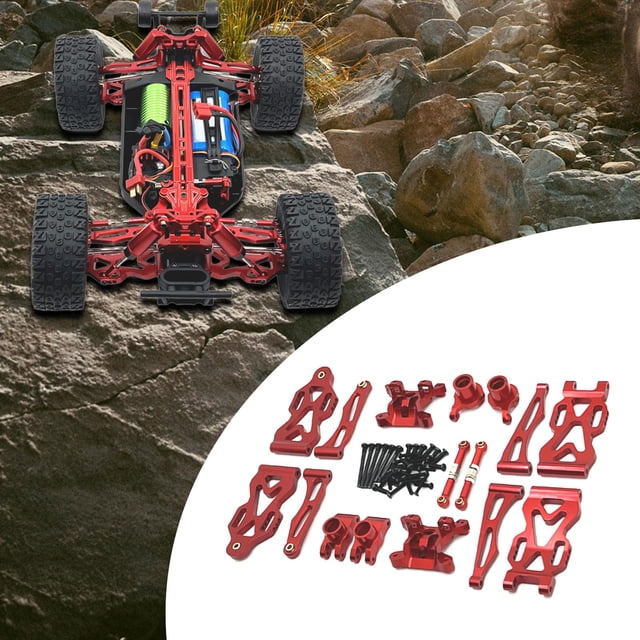 Piezas de repuesto de metal para coches RC perfecl 16101 16102 16103 1:16 RC Hobby Car Modification Rojo