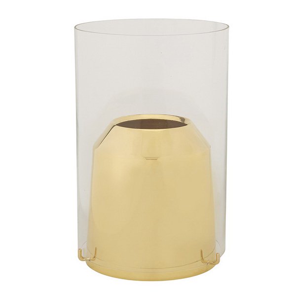 Sudbury F3974 Candle Follower w/ Glass Shield High Polish 3