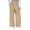 Khaki_#01, variant on Womens Wide Leg Work Pants Flowy Dress Office Trousers | Work Pants,Invisible Front Zip,Front Pleats,Elastic High Waisted Palazzo Pants,Slacks with Pockets,Khaki S