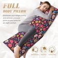 thumbnail image 3 of KLL Ultra Soft Microfiber Body Pillow Cover/Pillowcases 20"x54" with Hidden Zipper Closure-Apricot color Skull flower, 3 of 5