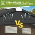 thumbnail image 5 of YODOLLA 10 x 8 ft. Outdoor Metal Storage Shed with Sliding Roof & Lockable Door in Dark Grey, 5 of 7