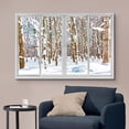 thumbnail image 2 of wall26 Canvas Print Wall Art Window View Snowy Winter Wonderland Tree Forest Wilderness Nature Photography Realism Scenic Landscape Colorful Multicolor for Living Room, Bedroom, Office - 12"x18&, 2 of 5