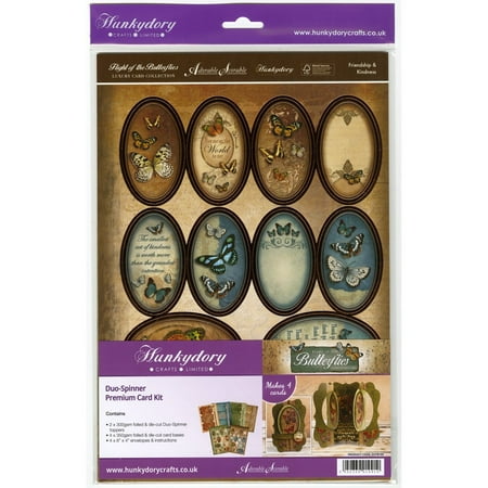 Flight of the Butterflies Duo-Spinner Premium Cards Card Kit, Brand: Hunkydory Crafts By Hunkydory