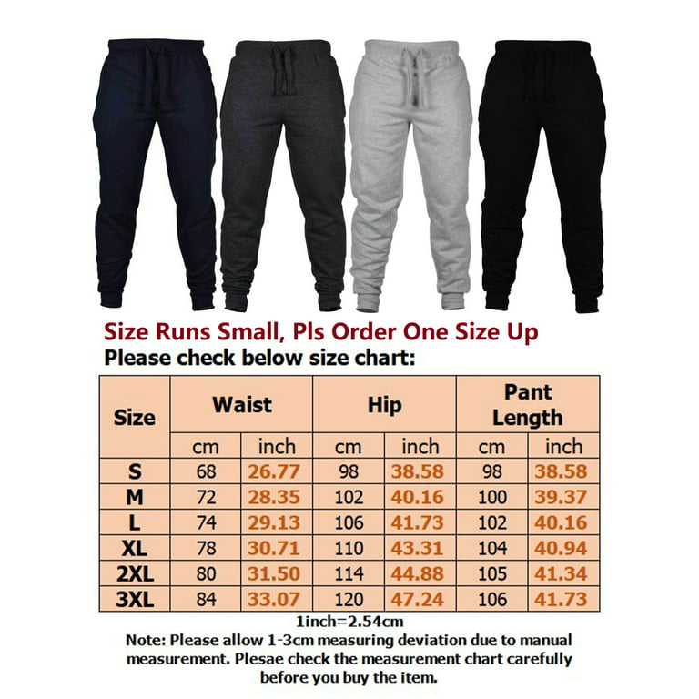 Mens Closed Bottom Light Weight Joggers Sweatpants with Pockets