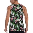 thumbnail image 3 of Bixox Lilies Flowers Pattern Men's Gym Tank Tops Workout Sleeveless T-Shirts Athletic Muscle Tank Training Bodybuilding Shirts,S-4XL, 3 of 7