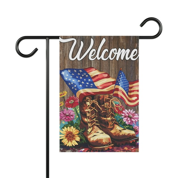 Combat Boots Independence Memorial Day Flag, Patriotic Flag ID-0411-L8MJ