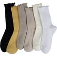 thumbnail image 5 of YooGuoGuo Ruffle Socks Women - Turn-Cuff Frilly Sock - Lightweight Cotton Socks, 5 of 6