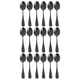 thumbnail image 1 of Cucharadas Negras Cucharadas, Mini Cucharas para Pastel de Acero Inoxidable, Cucharadas para Helado, Cucharaditas Pequeñas para Postre, Juego de 18 (Cucharas de Café Negro), 1 of 5