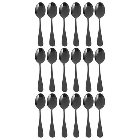 

Black Teaspoons Teaspoons Mini Stainless Steel Cake Spoons Scoop for Ice Cream Small Teaspoons for Dessert 18