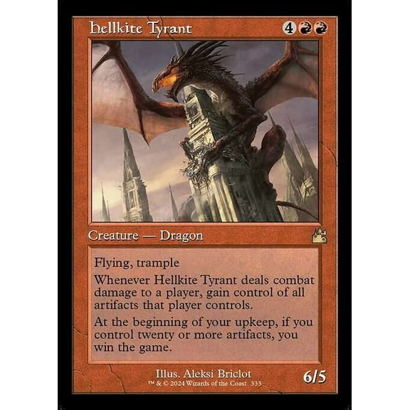 MtG Ravnica Remastered Rare Hellkite Tyrant (Retro Frame) #333