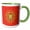 Green/White, variant on 3drose, Image of Ox Head on Chinese Coin, Orange, Gold, 11oz Two-tone Black Mug