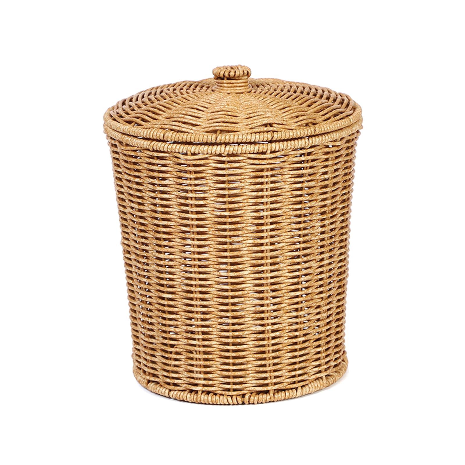 Tongina Large Laundry Hamper Woven Basket with Lid, Beige