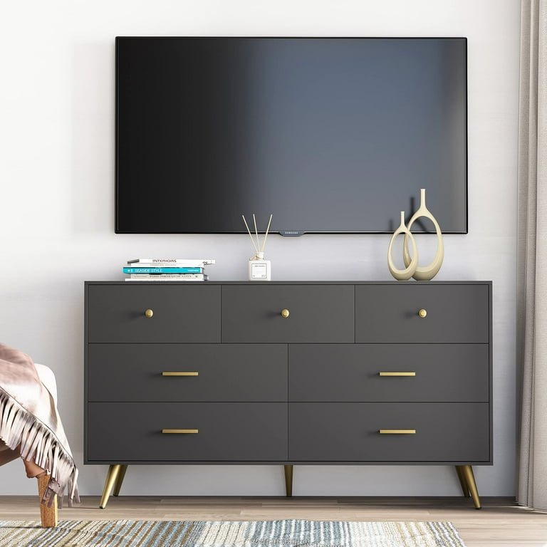 Gold and on sale black dresser