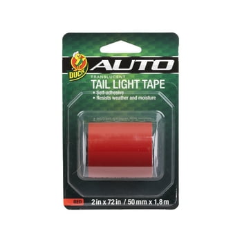 Duck Brand 2" x 72" Translucent Tail Light Acrylic Tape, Red Color, 1 Count