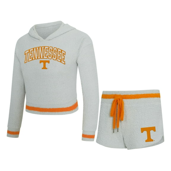 Women's Concepts Sport Gray/Tennessee Orange Tennessee Volunteers Whitley Long Sleeve Hoodie Top & Shorts Set