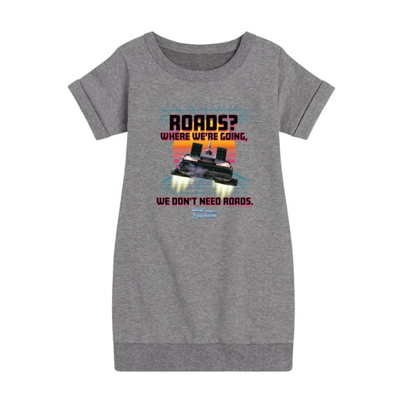 Back To The Future - Where We're Going Don't Need Roads - Toddler & Youth Girls Fleece Dress