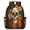 Black, variant on Day of the Dead Skull Backpack for Adults, Breathable Adjustable Strap Casual Daypack, Lightweight Helloween Flower Skull Work Laptop Backpack