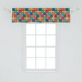 thumbnail image 2 of Ambesonne Geometric Window Valance, Design of Hexagonal Pattern Colorful Composition with Octagons and Square Shapes, Curtain Valance for Kitchen Bedroom Decor with Rod Pocket, 54" X 12", Multicolor, 2 of 3