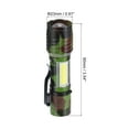 thumbnail image 2 of Unique Bargains Scalable LED Flashlight, 3 Mode High Lumens LED Flashlight White Light Torch USB Rechargeable, Camouflage Green, 2 of 6
