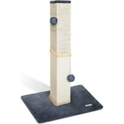 PAWBEE Cat Scratch Post Tower - 32 Tall Cat Scratching Post with Jingle Bells and Plush Balls - Sisal Cat Scratcher with Larger Base for Better Stability - Cat Scratching Posts for Indoor Cats