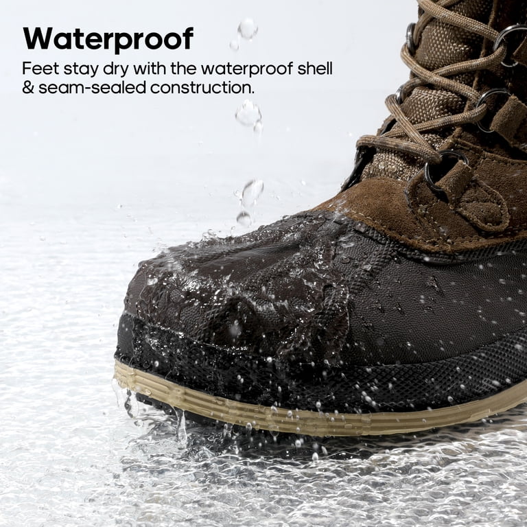 Men\'s Snow Outdoor Waterproof Winter Insulated Lace Suede Boots Nortiv8 Men main image 4