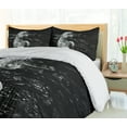 thumbnail image 5 of Ambesonne Black White Duvet Cover Set, Exotic White Tiger, Queen, Charcoal Grey Pale Grey, 5 of 6
