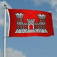 thumbnail image 2 of Dutern Double Sided Engineer Branch Flag Banner 3 Ply with Brass Grommets 12x18 Inch, 2 of 5