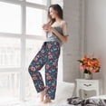 thumbnail image 6 of Disketp Gnome Love USA Print Women's Comfy Pajama Pants Casual Drawstring Palazzo Lounge Wide Leg Pants, 6 of 7