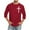 Wine BC, variant on Afuyipoi Men's Gradient Print Three-Quarter Sleeve T-Shirt,Athletic Round Neck Lightweight Athletic Shirts Red 2XL
