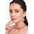 thumbnail image 3 of Efulgenz Indian Jewelry Set Antique Vintage Bollywood Pink Crystal Choker Kundan Necklace and Dangle Earrings with Maang Tikka Ethnic Traditional Wedding Bridal Jewelry Sets for Women, 3 of 5