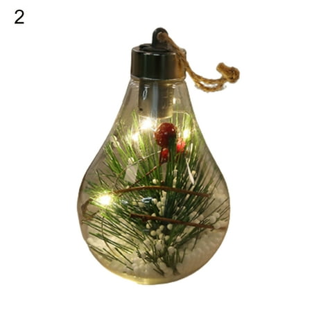 

ActFu Ball Pendant Attractive Fine Workmanship Plastic Decorative Glow Christmas LED Bulb Ball for Home