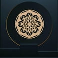 thumbnail image 5 of 10inch Wood Flower Wall Decor Wooden Wall Art Grid Sacred Geometry Laser Cut Wall Sculpture Hanging Decor Spiritual Symbol Round for Home Office Studio Decoration, 5 of 7