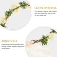 thumbnail image 3 of Tocado floral para boda, diadema, corona para la cabeza, diadema de flores para mujer, accesorios para el cabello para dama de honor, flores de novia para niñas (blanco), 3 of 6