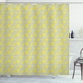 thumbnail image 1 of Floral Shower Curtain, Abstract Blossoming Spring Dandelions Sketch Style Nature Composition, Fabric Bathroom Set with Hooks, 69W X 84L Inches Extra Long, Off White Dust and Yellow, by Ambesonne, 1 of 3