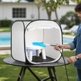 thumbnail image 2 of Pop-Up Spray Paint Booth Tent,28.3" x 28.5" x 29.5" Portable Painting Shelter with Mesh Door for Furniture,Models&DIY Projects,Easy Setup&Ventilation, 2 of 9