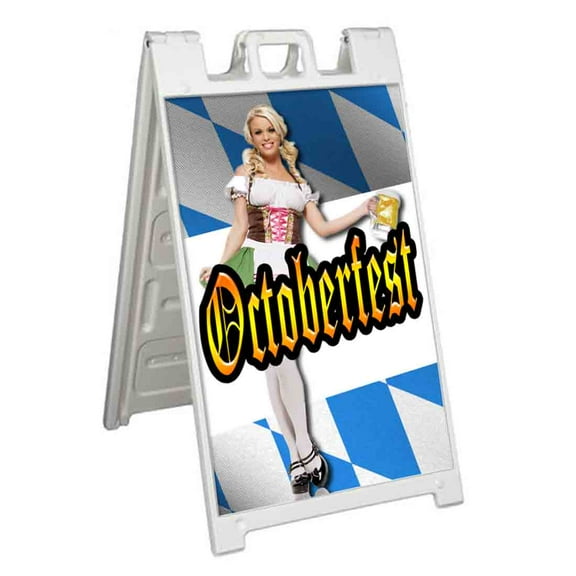 Oktoberfest (24" X 36") Standard A-Frame Signicade, Includes Decal Applied To Stand