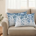 thumbnail image 2 of Eucalyptus Leaves Pillow Covers 2 Pack Watercolor Spring Country Blue Leaf Plant Pillowcase Waterproof Outdoor Throw Pillow Cover for Patio Balcony Rectangular Cushion 20”x12”, 2 of 9
