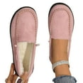 thumbnail image 4 of CHICVOMEY Women's Faux Fur Lined Winter Moccasins Slippers Suede Slip-On House Loafers Casual Loafers for Women Indoor & Outdoor, 4 of 7