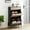 black, variant on Rattan Shoe Cabinet Storage with 3 Drawers, Freestanding Rattan Shoe Organizer, Shoe Rack Storage, Slim Shoe Rack Storage with 3-Tier Adjustable Shelves for Slippers,Sneakers,Heels,Boots for Entry