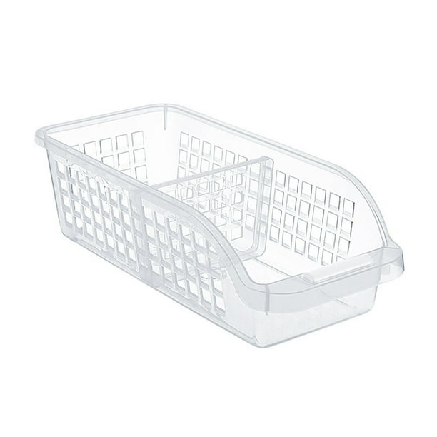 White Plastic Storage Organizer Container Bins with Cutout Handles