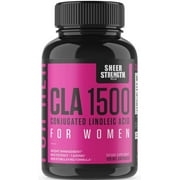 Extra Stength CLA for Women - 1500mg High Potency Natural Weight Loos Supplement - Conjugated Lineolic Acid from Safflower Oil - Non-GMO - Stimulant-Free - 120 Softgels Sheer Strength Labs
