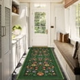 thumbnail image 3 of GlowSol 2'x6' Hallway Floral Runner Rug Non Slip Bedroom Runner Rug Washable Soft Kitchen Rug for Laundry Dorm, Green, 3 of 7