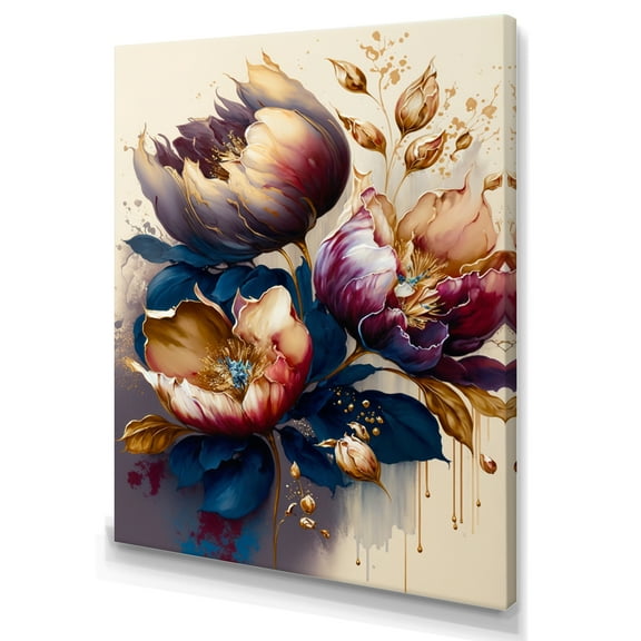 Designart Night Shade Tulip Design IV Canvas Wall Art
