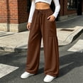 thumbnail image 3 of cocolona Womens Casual Loose Athletic Pants Elastic Waist Drawstring Wide Leg Gym Workout Trousers with Pockets, 3 of 5
