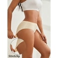 thumbnail image 3 of GaaiKei Women's Seamless Bikini Underwear No Show Briefs Panties 6 Pack, Nude, Size 7, 3 of 5