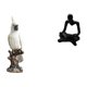 thumbnail image 1 of Figura de escritorio,Figura de loro para escritorio,oficina,decoración del hogar,Estatua de pájaro de resina,regalo de cumpleaños para inauguración de la casa,Figura de pensador, 1 of 8