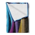 thumbnail image 2 of Fractal Soft Flannel Fleece Throw Blanket, Modern Unusual Electronic Technology Forms Science Fiction Illustration, Cozy Plush for Indoor and Outdoor Use, 70" x 90", Multicolor, by Ambesonne, 2 of 5