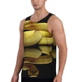 thumbnail image 2 of Lsque Yellow White-Lipped Pit Viper Pattern Mens Tank Tops Muscle Athletic Quick Dry Sleeveless Workout Fitness T Shirts Beach Tank Top, Loose-fit Sleeveless Shirt for Men-4X-Large, 2 of 7