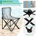 thumbnail image 4 of 600D Oxford Camping Chair Portable Foldable Chair Supports 220 lbs for Picnic, Fishing, Backpacking Christmas Tree in The Snow, 4 of 8