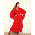 thumbnail image 3 of EDOLYNSA Swimsuit Cover Up Plus Size Beach Kaftan Dress Red Honeymoon Dress, 3 of 9